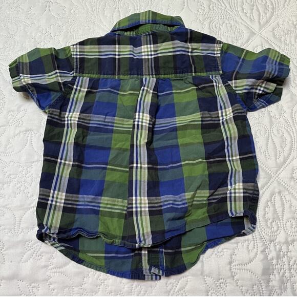 Janie And Jack Plaid Button Up Shirt Size 3 - Picture 5 of 5